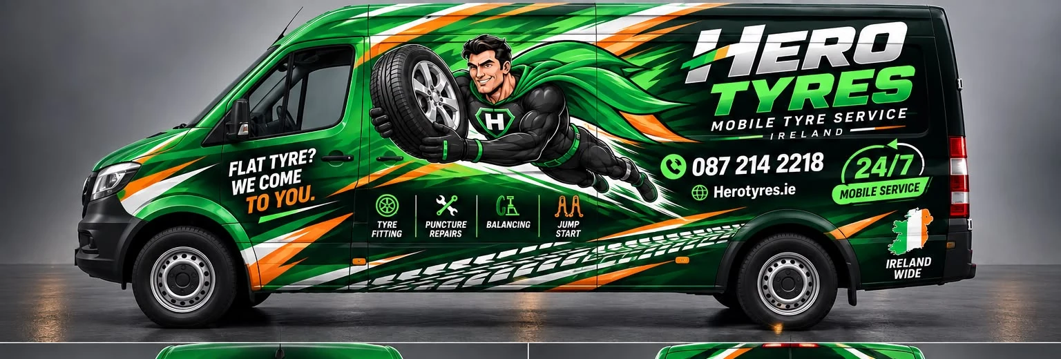 Hero Tyres branded mobile tyre service van